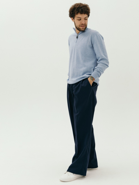 Брюки wool Wide limited sea