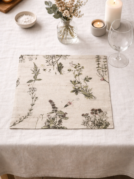 Салфетка льняная Ботаника