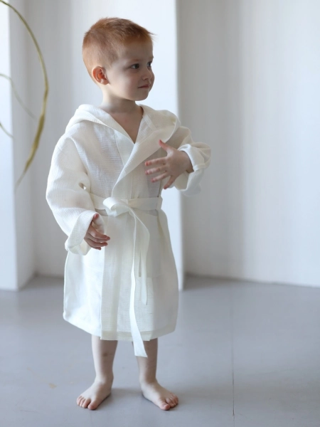 Халат детский Cuddles waffel white