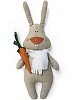 Льняной сувенир Заяц с морковкой