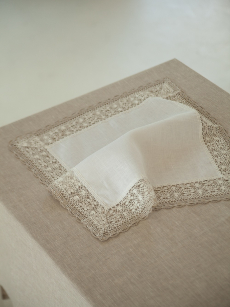 Салфеткa с кружевом Lace edition white