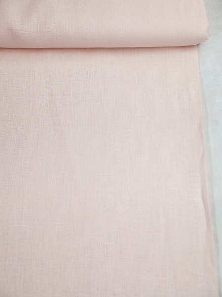 Ткань изо льна Нежно-розовая арт.991