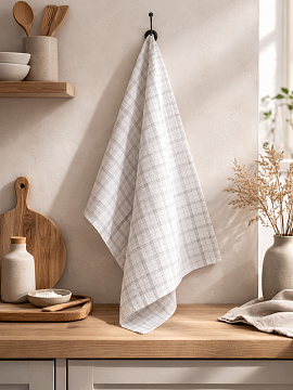Полотенце льняное Клетчатое цвет 2