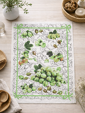 Полотенце льняное Крыжовник