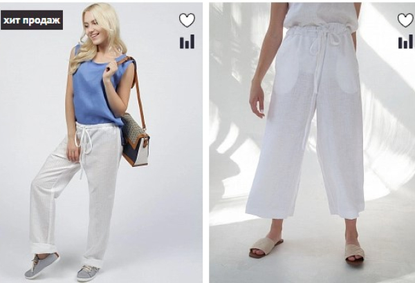 C чем носить белые льняные брюки? Разбираемся