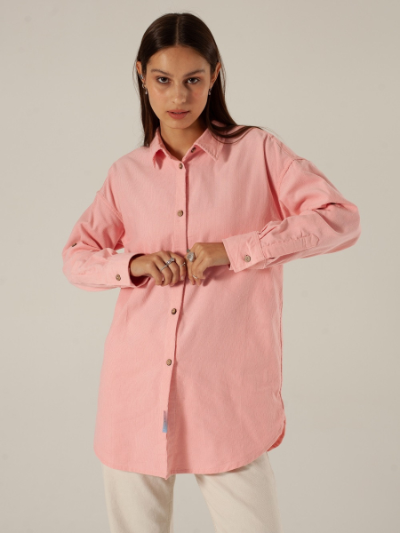 Рубашка velvet Celine dusty rose