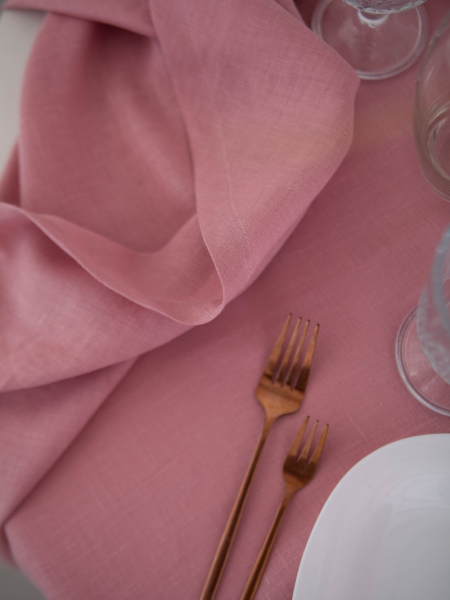 Скатерть круглая Together dusty rose