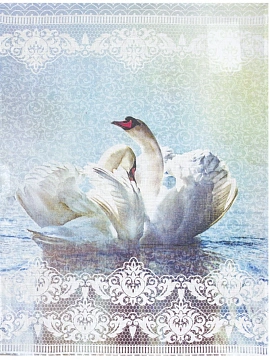 Полотенце льняное Лебеди