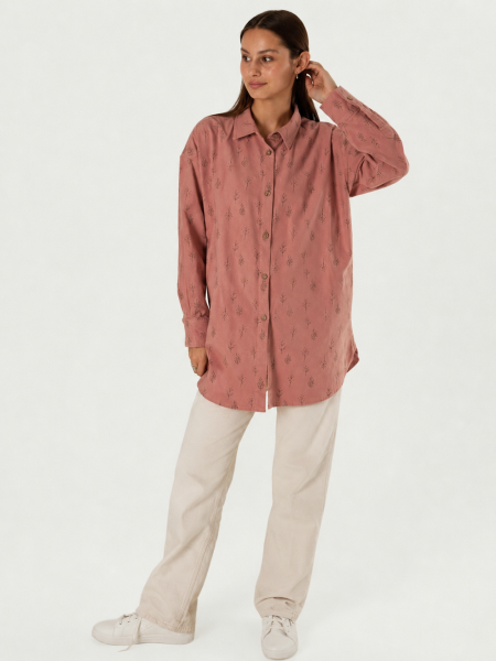 Рубашка flannel Celine limited dusty rose trees