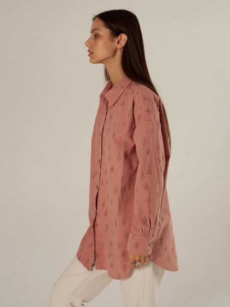 Рубашка flannel Celine limited dusty rose trees