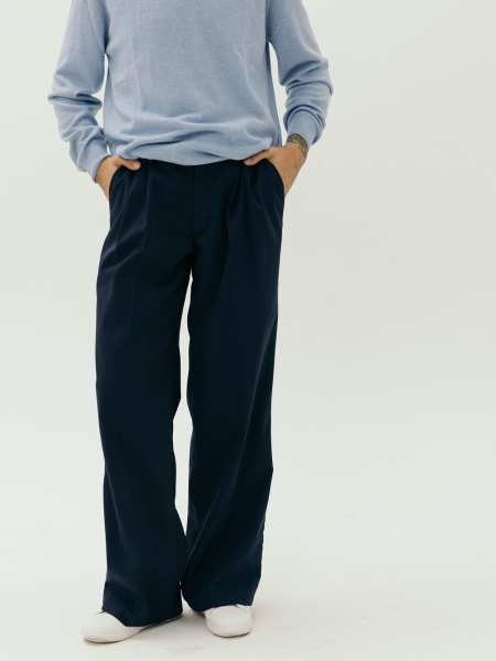 Брюки wool Wide limited sea