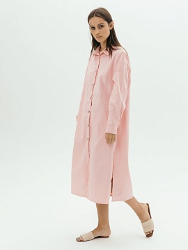Платье-рубашка velvet Fresh dusty rose