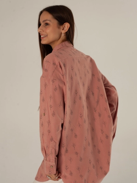 Рубашка flannel Celine limited dusty rose trees