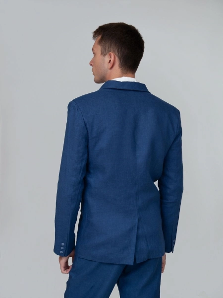 Пиджак мужской изо льна Тревизо цвет синий