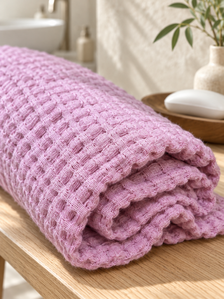 Полотенце вафельное Marshmallow dusty rose