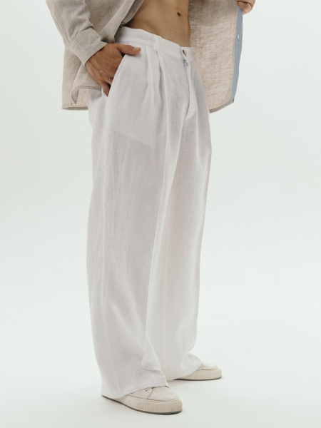 Брюки Wide white