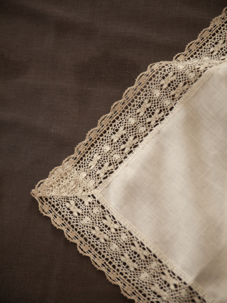 Салфеткa с кружевом Lace edition white