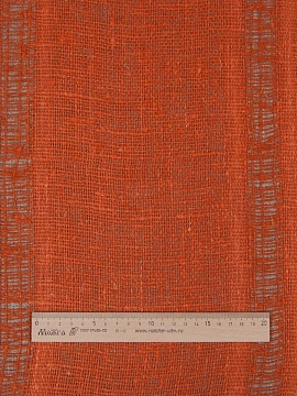 ОСТАТОК меньше метра Льняная ткань Морковь арт.131