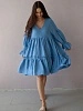 Платье льняное Вирджиния цвет голубой