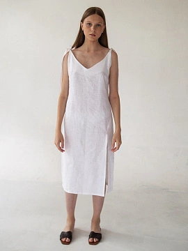 Платье льняное Нотте цвет белый