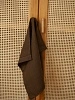 Полотенце льняное с мережкой коричневое